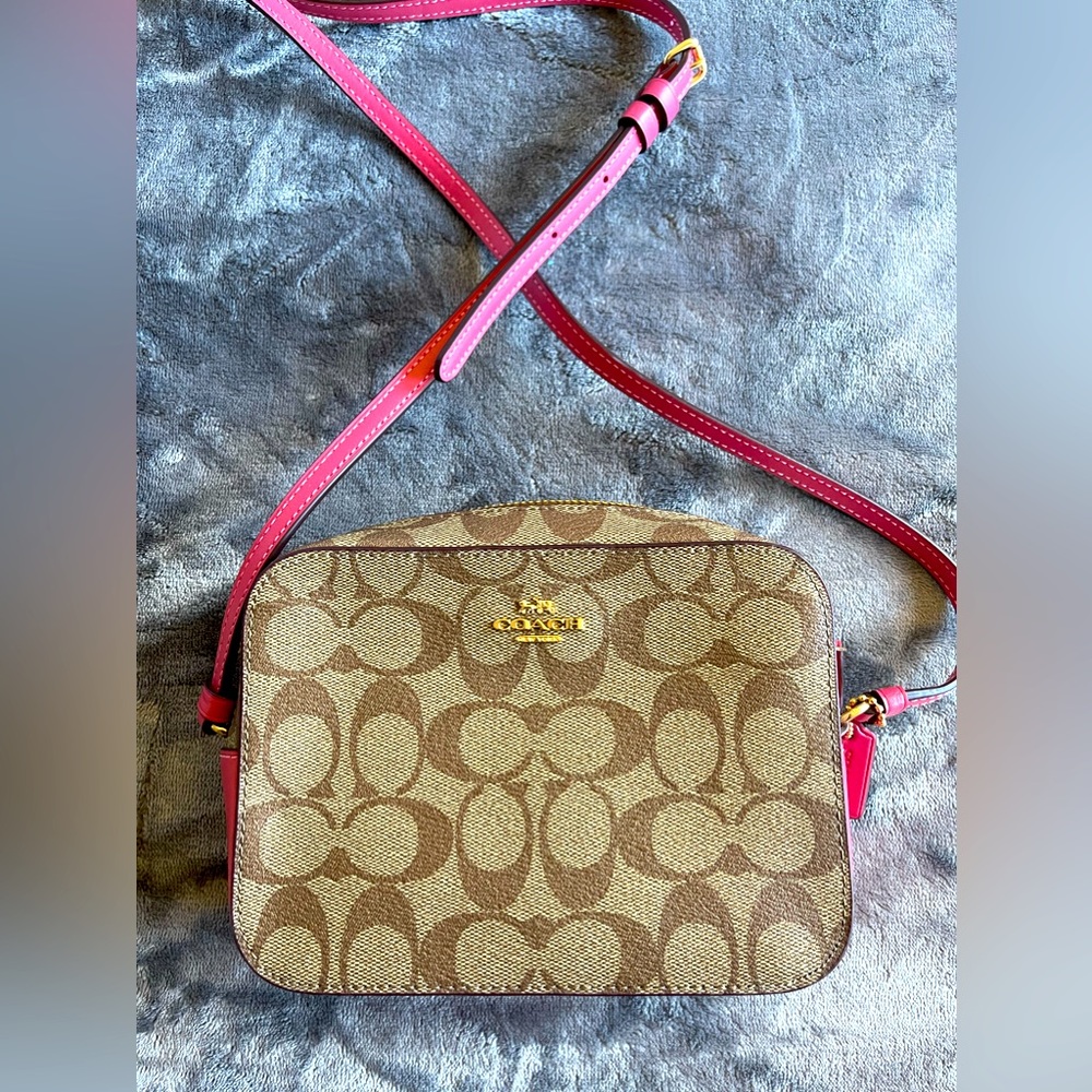 COACH Mini Camera Bag In Signature Canvas.